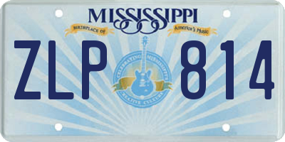 MS license plate ZLP814