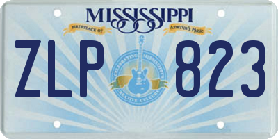 MS license plate ZLP823