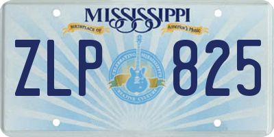 MS license plate ZLP825