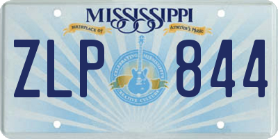 MS license plate ZLP844