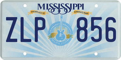 MS license plate ZLP856