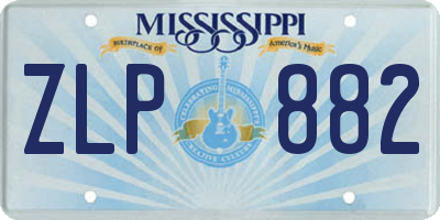 MS license plate ZLP882
