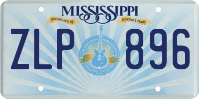 MS license plate ZLP896