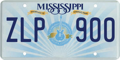 MS license plate ZLP900