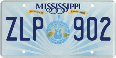 MS license plate ZLP902