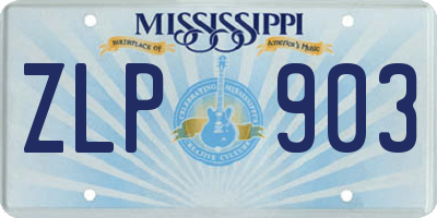 MS license plate ZLP903
