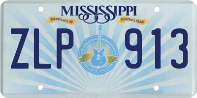 MS license plate ZLP913