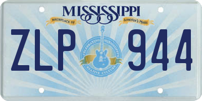 MS license plate ZLP944
