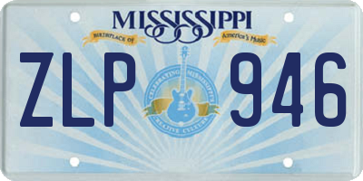 MS license plate ZLP946