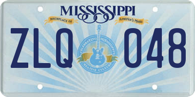MS license plate ZLQ048