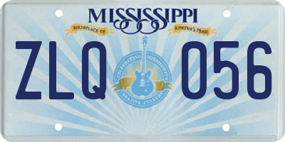 MS license plate ZLQ056