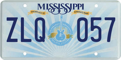 MS license plate ZLQ057