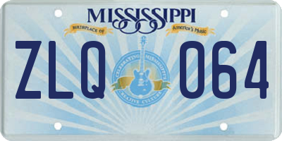 MS license plate ZLQ064