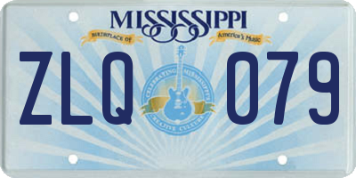 MS license plate ZLQ079
