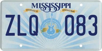 MS license plate ZLQ083