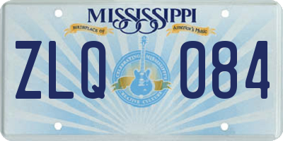 MS license plate ZLQ084