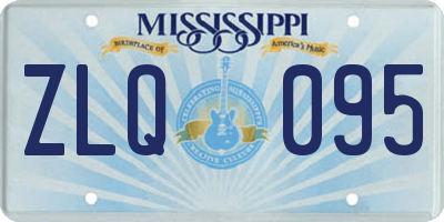MS license plate ZLQ095