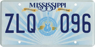 MS license plate ZLQ096