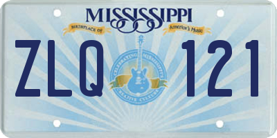 MS license plate ZLQ121