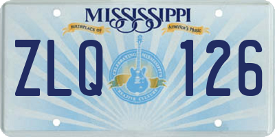 MS license plate ZLQ126