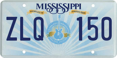 MS license plate ZLQ150