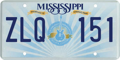 MS license plate ZLQ151
