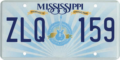 MS license plate ZLQ159