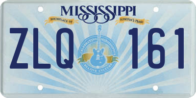 MS license plate ZLQ161