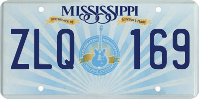 MS license plate ZLQ169