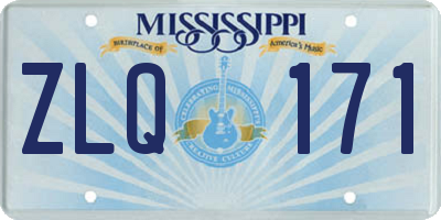 MS license plate ZLQ171