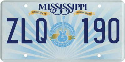 MS license plate ZLQ190