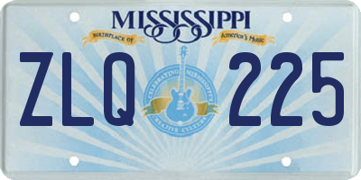 MS license plate ZLQ225