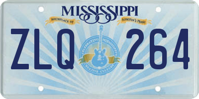 MS license plate ZLQ264