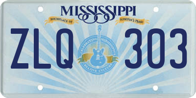 MS license plate ZLQ303