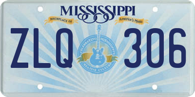 MS license plate ZLQ306