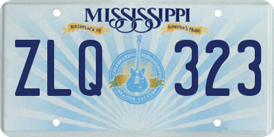 MS license plate ZLQ323