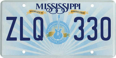 MS license plate ZLQ330