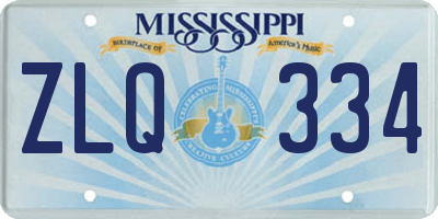 MS license plate ZLQ334
