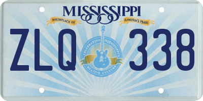 MS license plate ZLQ338