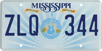 MS license plate ZLQ344