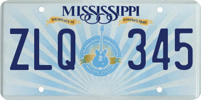 MS license plate ZLQ345