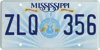 MS license plate ZLQ356