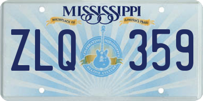 MS license plate ZLQ359