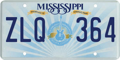 MS license plate ZLQ364