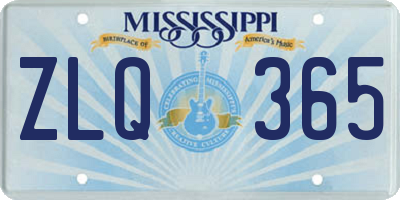 MS license plate ZLQ365