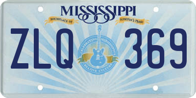 MS license plate ZLQ369