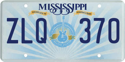 MS license plate ZLQ370