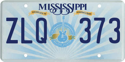 MS license plate ZLQ373