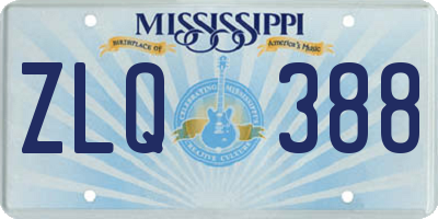 MS license plate ZLQ388