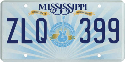 MS license plate ZLQ399